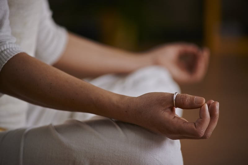 Woman in a yoga pose